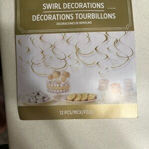 Gold Swirl Decorations - 12 PCS
